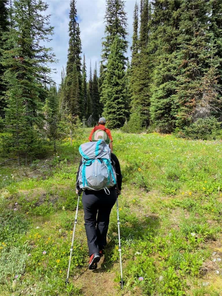 hiking to purcell mountain lodge in summer