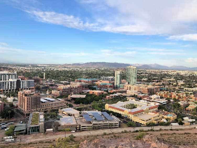 view of downtown tempe