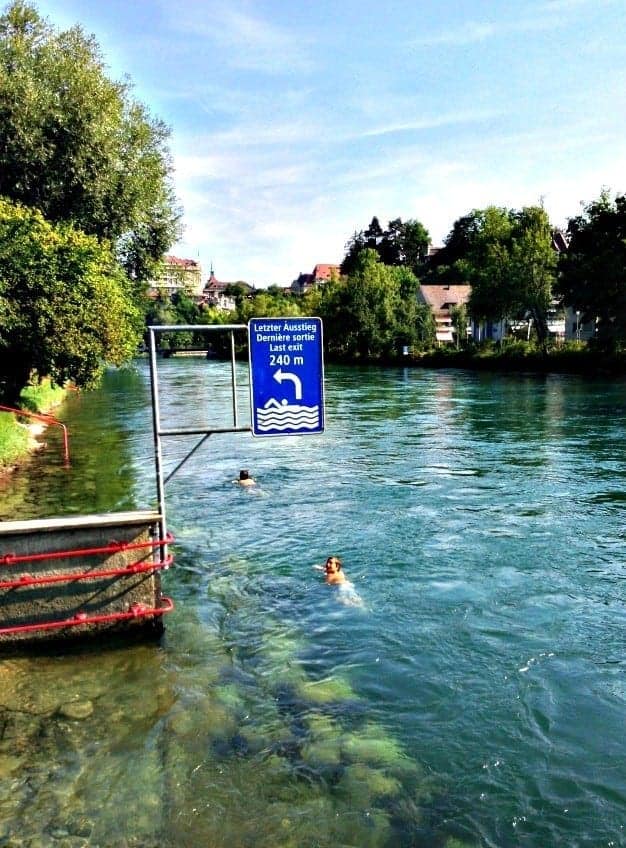 swimming in the aare river
