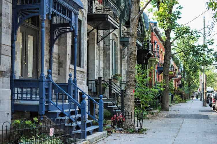 street with steps in montreal