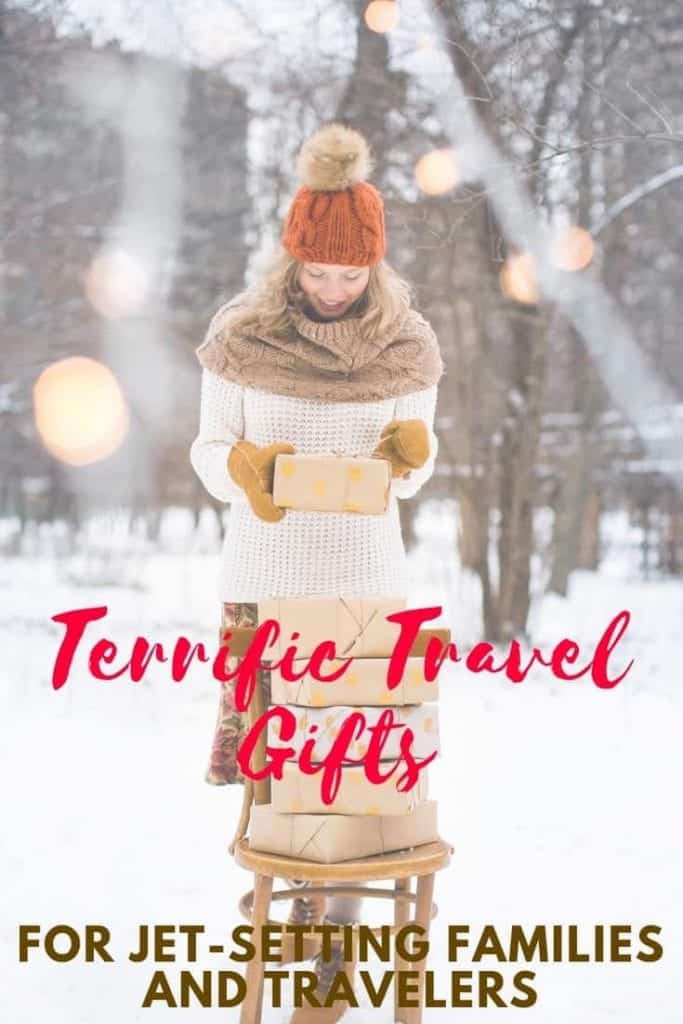 lady dressed for winter hosting travel gifts