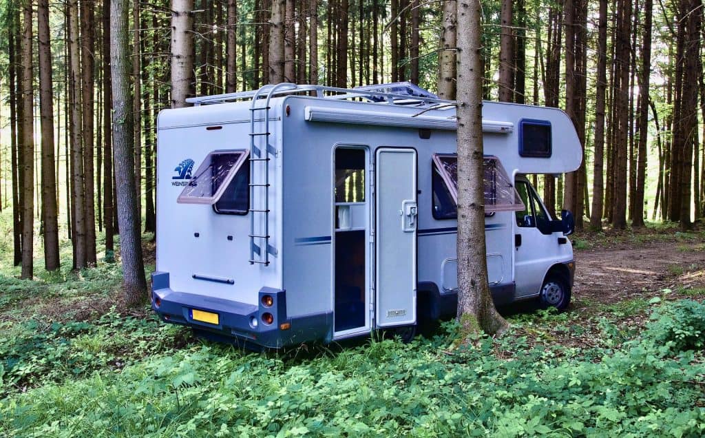 rv in the woods