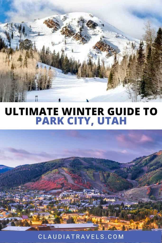 park city in winter pin